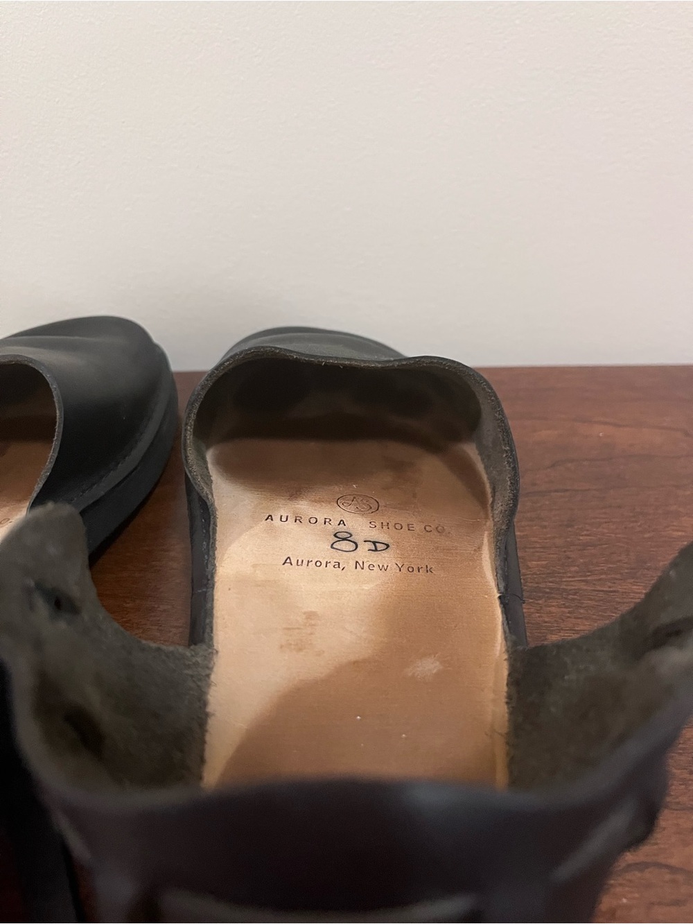 AURORA Black Mary Jane Leather Ankle Strap Shoes US 8D - Picture 15 of 17